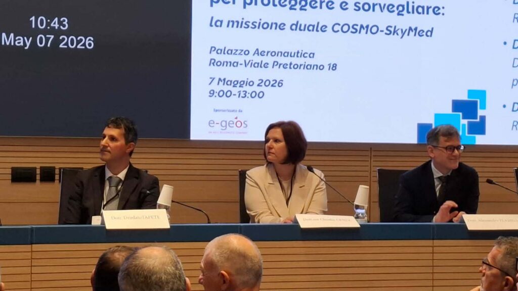 Intervento Claudia Cenci ICRI convegno Tecnologia dallo Spazio per proteggere e sorvegliare la missione duale COSMO-SkyMed - Aeronautica Militare - 07_05_2026